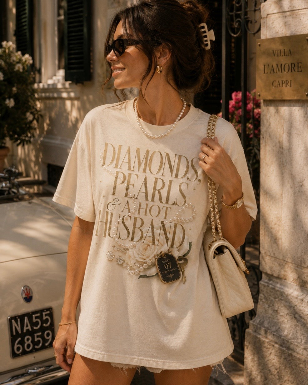 Diamonds, Pearls & A Hot Husband™ Women’s Graphic Tee