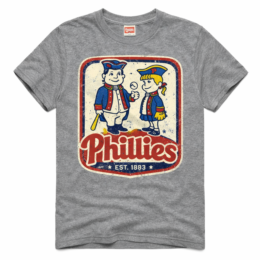Vintage Philadelphia Phillies Phil & Phyllis T-Shirt – Retro Phillies Baseball Tee EST 1883