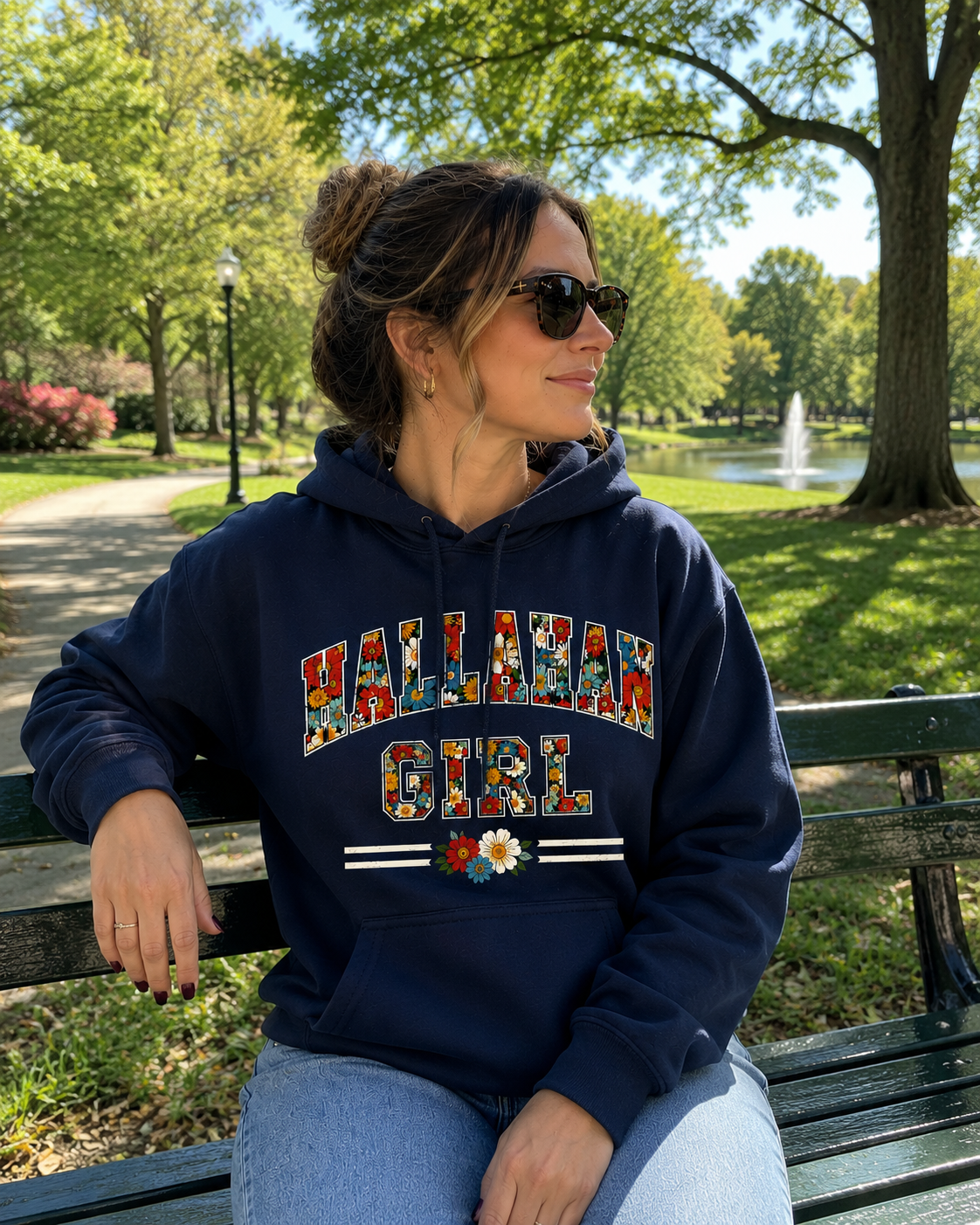 Hallahan Girl Floral Varsity Summertime Philadelphia Hoodie Sweatshirt