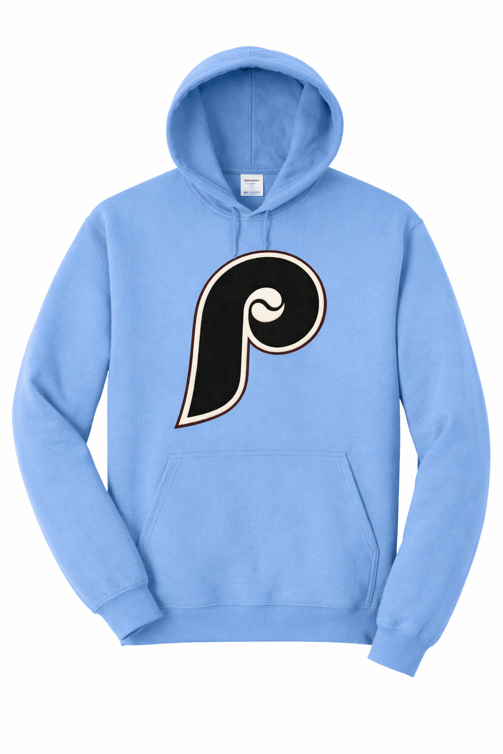 Philadelphia Phillies Black “P” Hoodie – Powder Blue / Carolina Blue Vintage Style Hoodie | Retro Phillies Sweatshirt | Philly Streetwear
