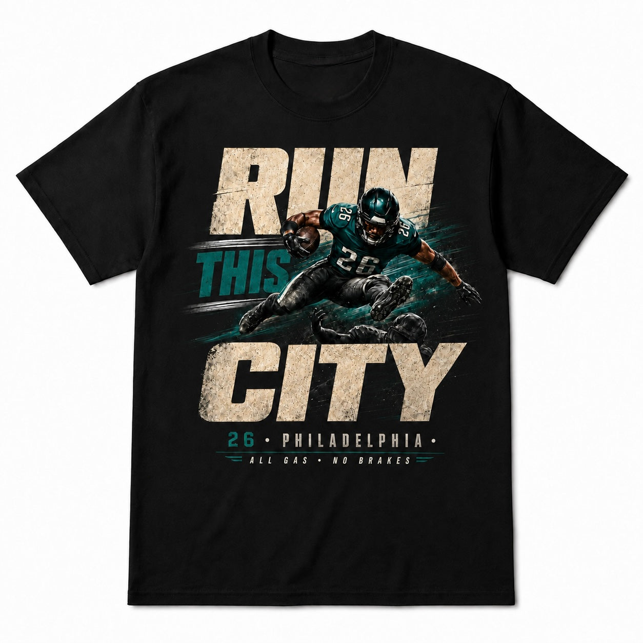 Saquon Barkley Run This City T-Shirt – Philadelphia Eagles Football Tee