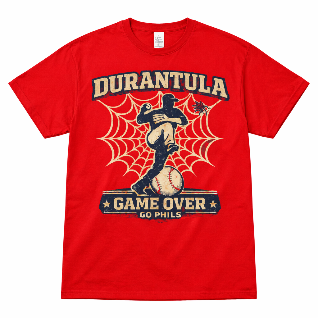 Phillies Jhoan Duran Durantula Phillies Shirt – Game Over Go Phils Tee | Philadelphia Baseball Fan T-Shirt