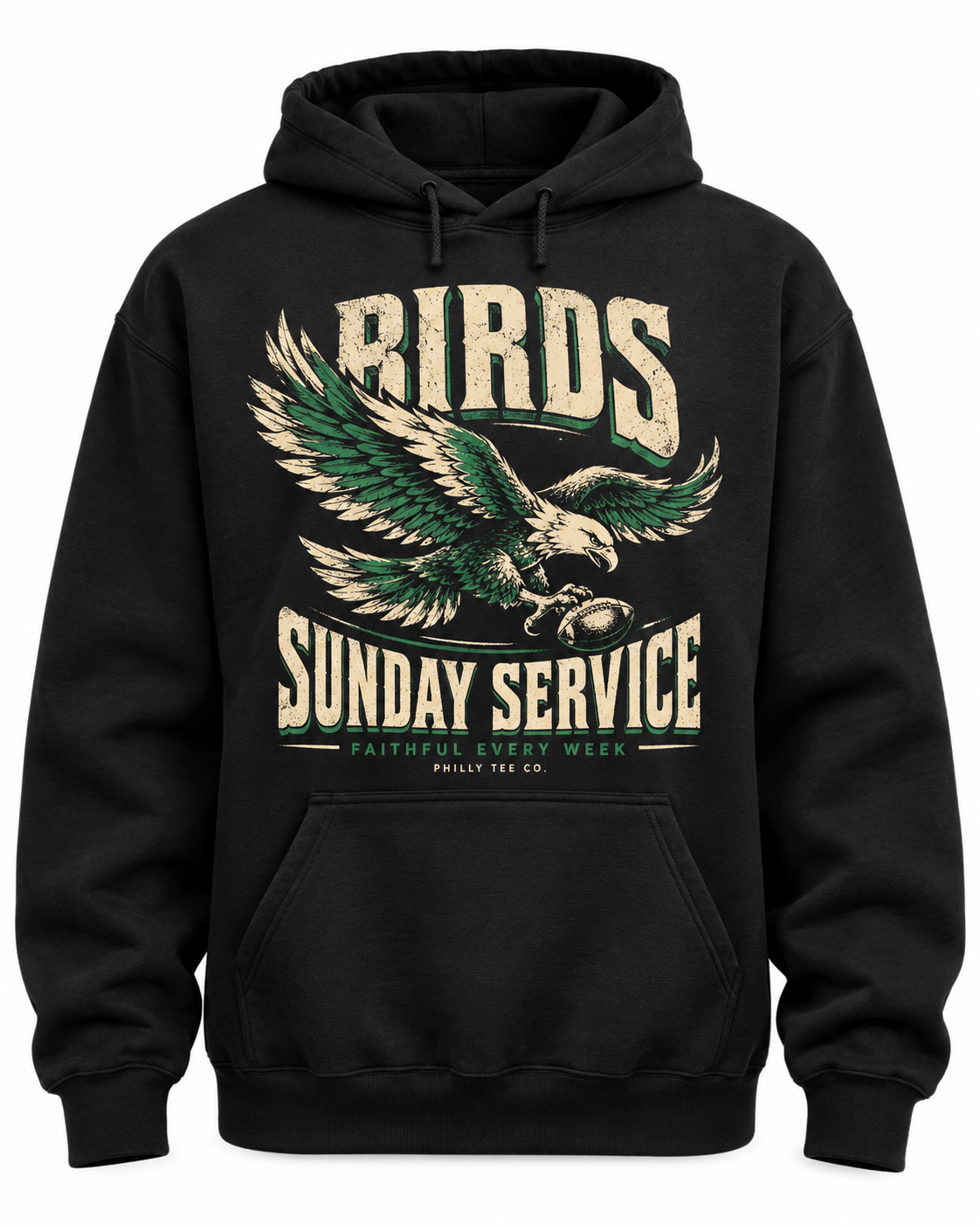 Birds Sunday Service Eagles Hoodie – Black