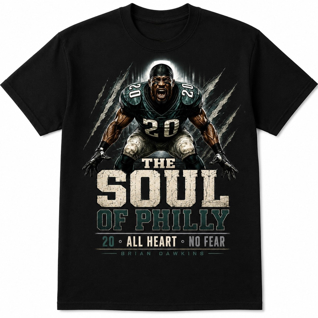 Brian Dawkins Soul of Philly T-Shirt – Philadelphia Eagles Football Tee