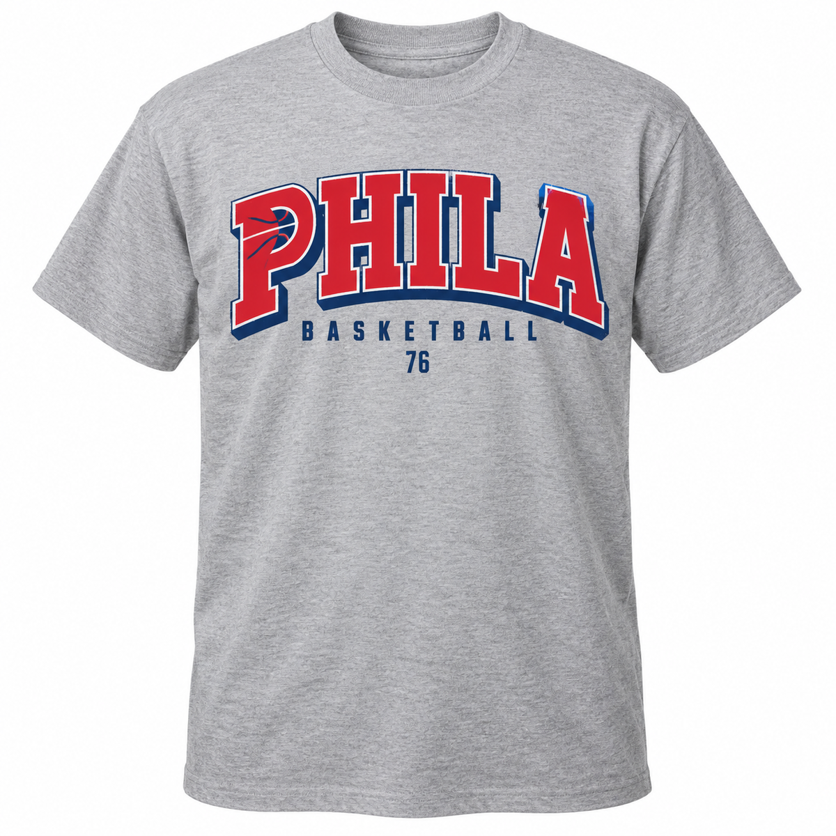 PHILA Basketball 76 Sixers T-Shirt – Sports Grey