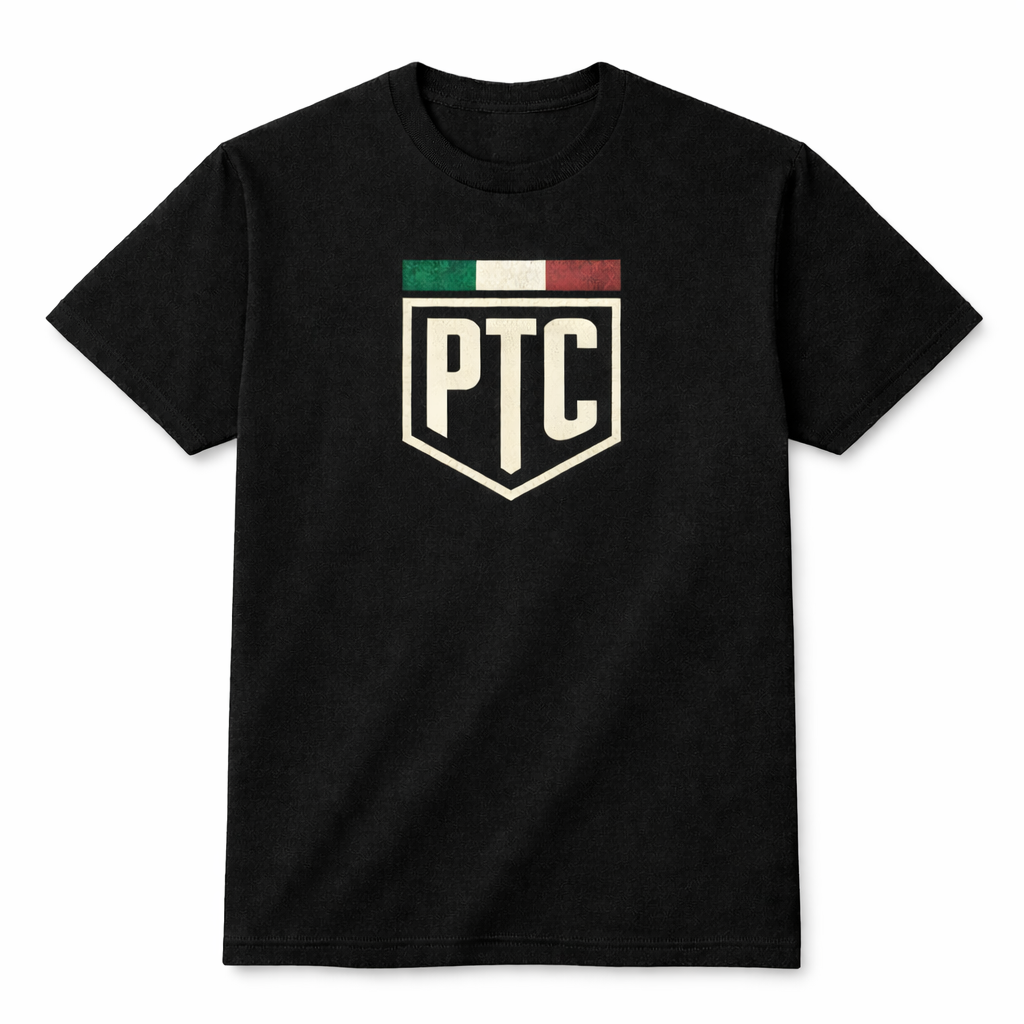 Philly Tee Co Italian Heritage Badge Tee – Premium Black Streetwear T-Shirt