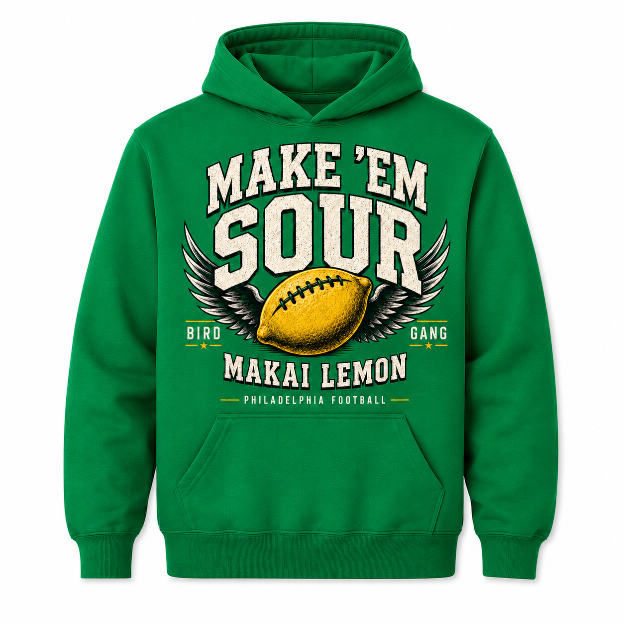 MAKE ’EM SOUR – Makai Lemon Philadelphia Football Hoodie