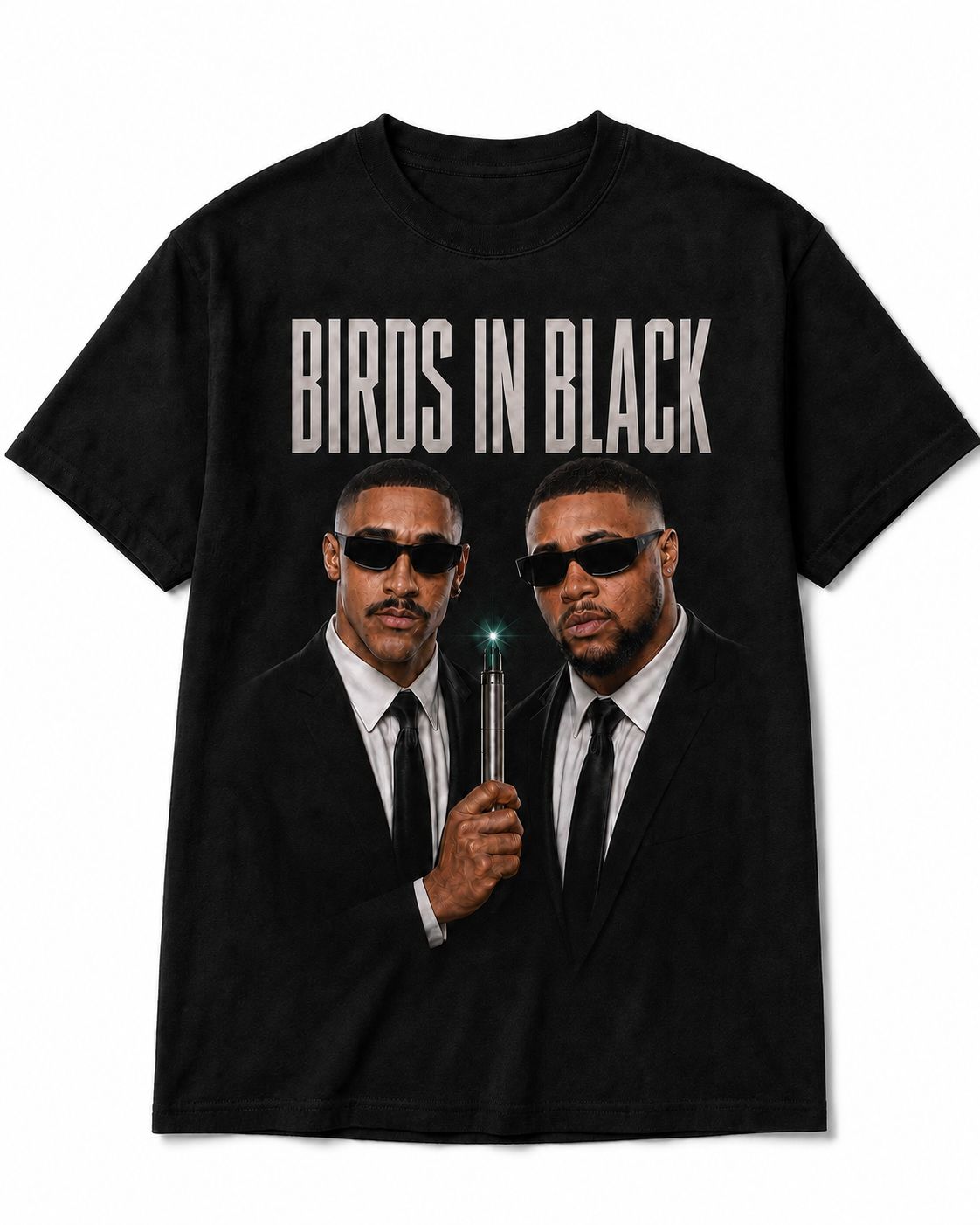 Jalen Hurts & Saquon Barkley Birds in Black T-Shirt