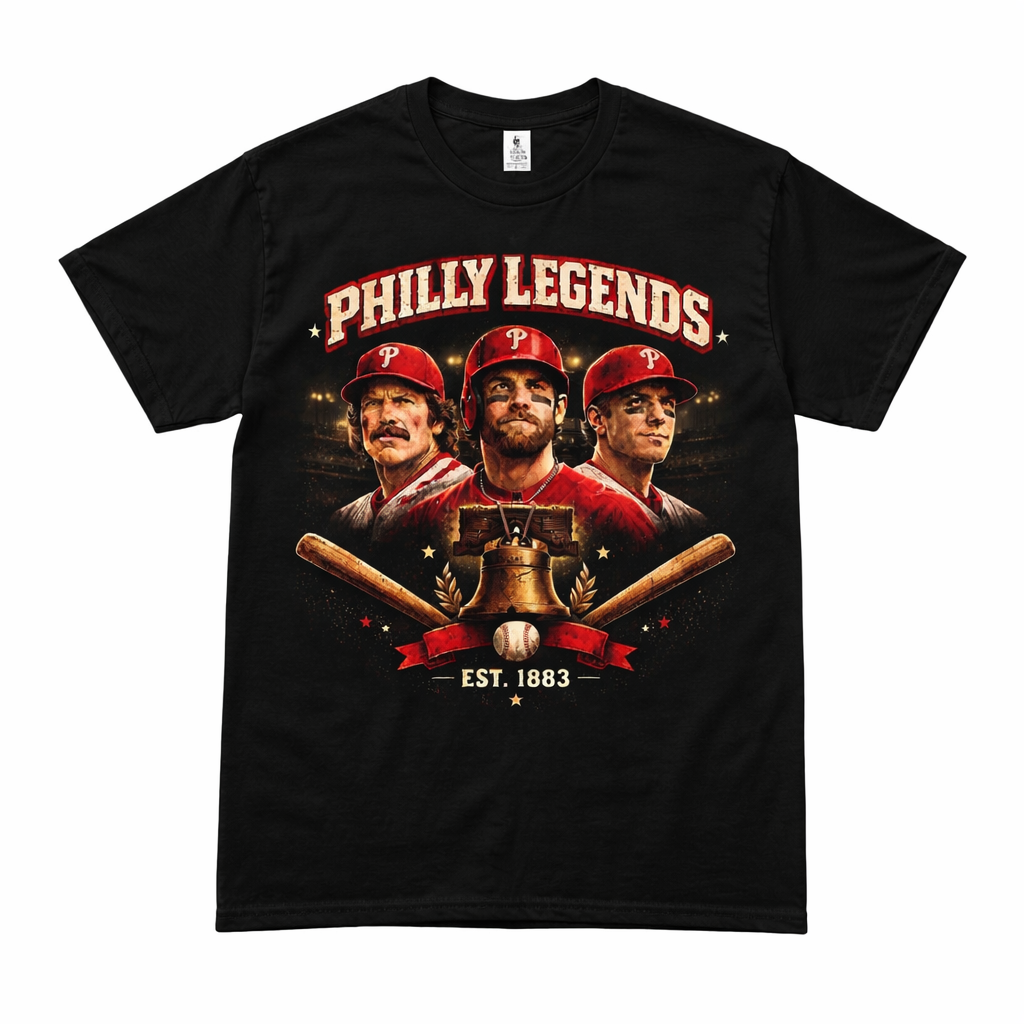 Philadelphia Phillies Legends T-Shirt – Schmidt Harper Utley Tribute | Vintage Phillies Shirt | Philly Baseball Tee