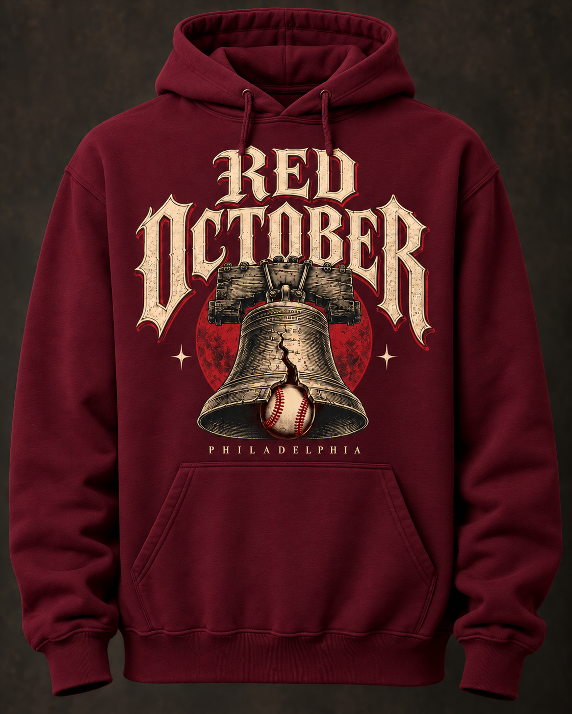 Red October Philadelphia Baseball Hoodie – Garnet | Limited 50