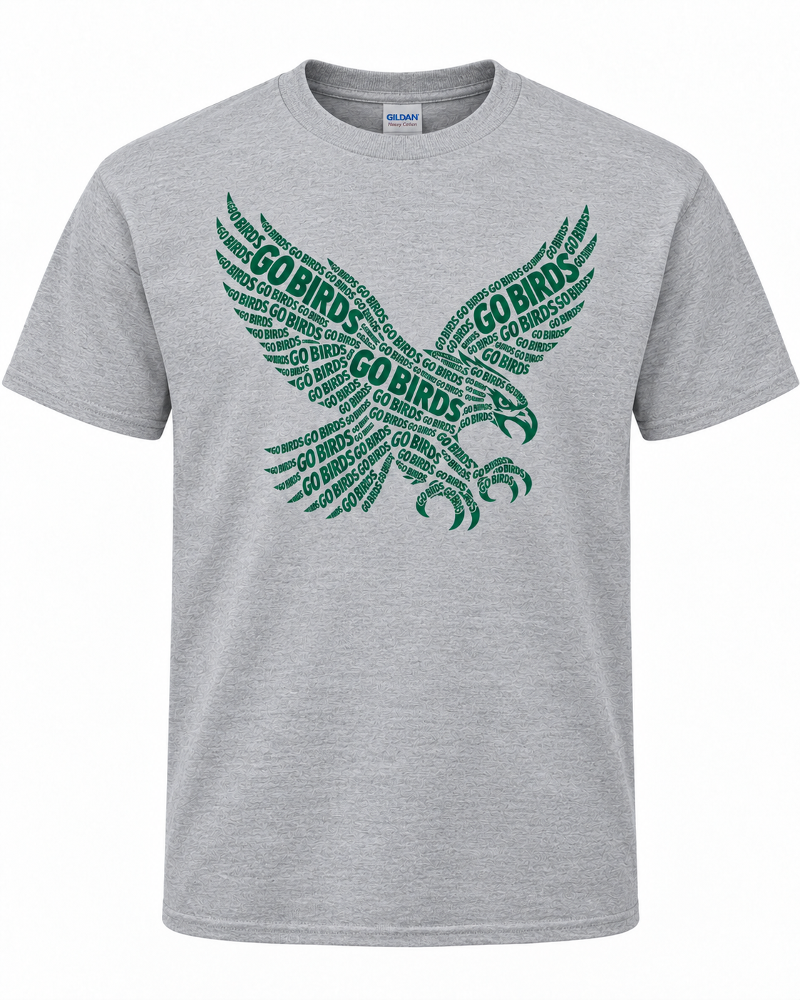 Go Birds Philadelphia Eagles Fan T-Shirt β Sport Grey