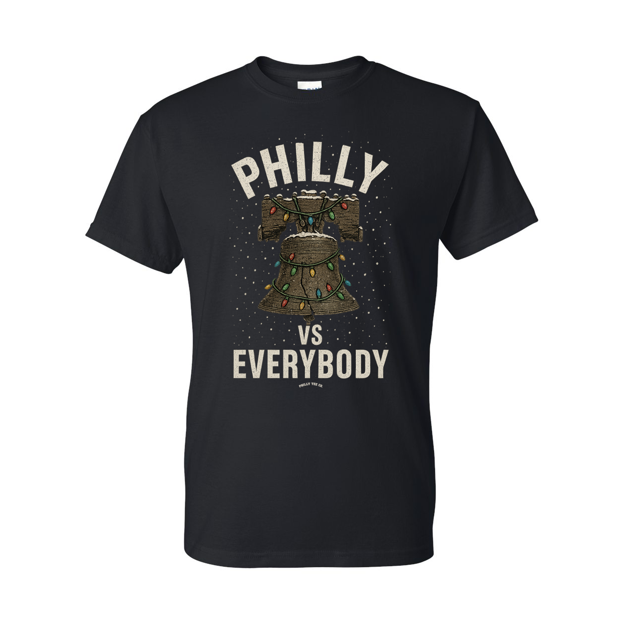 Philly vs Everybody – Christmas Liberty Bell Tee (Vintage Distressed Holiday Philadelphia Shirt)