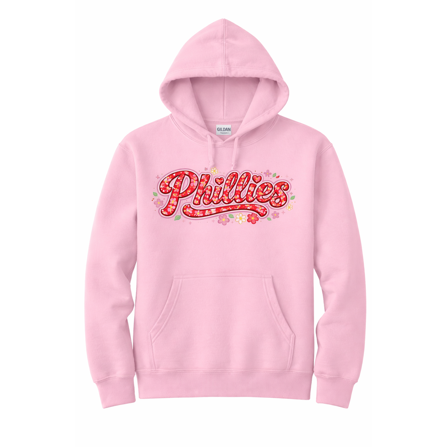 Philadelphia Phillies Floral Script Hoodie – Pink Cute Phillies Hoodie, Girly Baseball Hoodie, Women’s Phillies Sweatshirt, Philly Game Day Outfit
