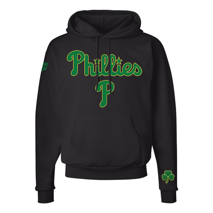 Philadelphia Phillies St. Patrick’s Day Hoodie – Irish Green & Gold Philly Shamrock Pullover
