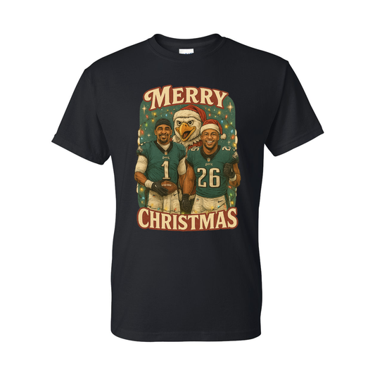 Jalen Hurts Saquon Barkley Merry Christmas Tee