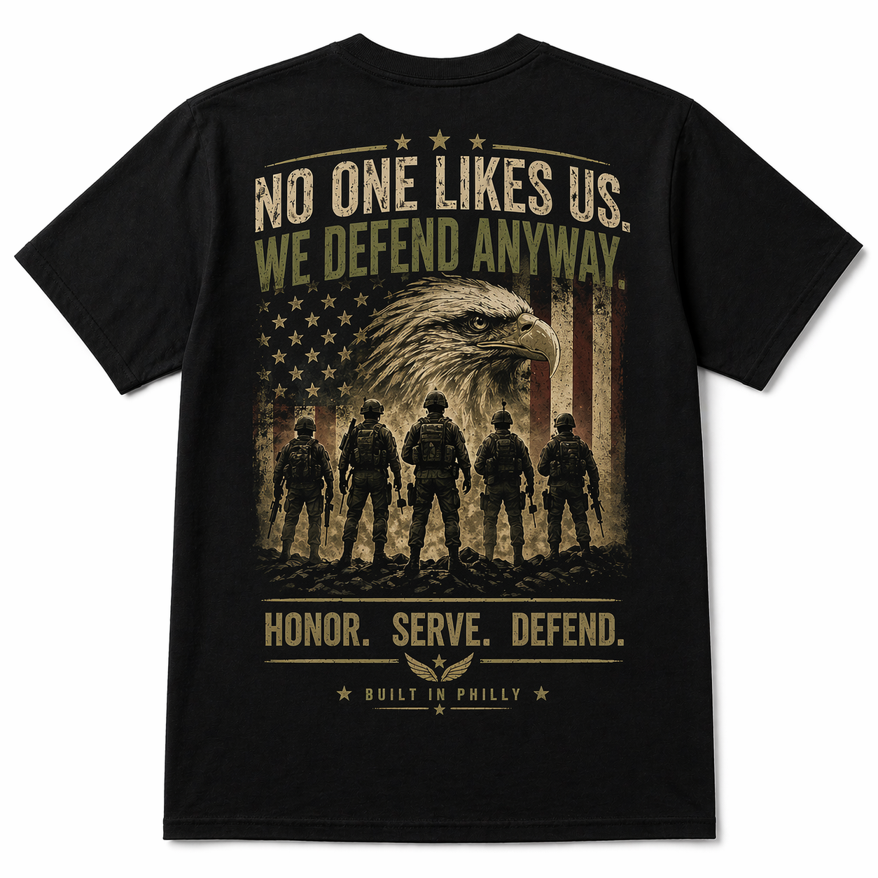 Philadelphia Football Salute to Service T-Shirt – Eagles Inspired Military Tribute Tee, Patriotic USA Veteran Gift Shirt