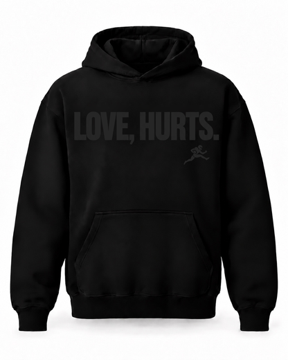 Jalen Hurts LOVE, HURTS. Hoodie – Blackout Edition
