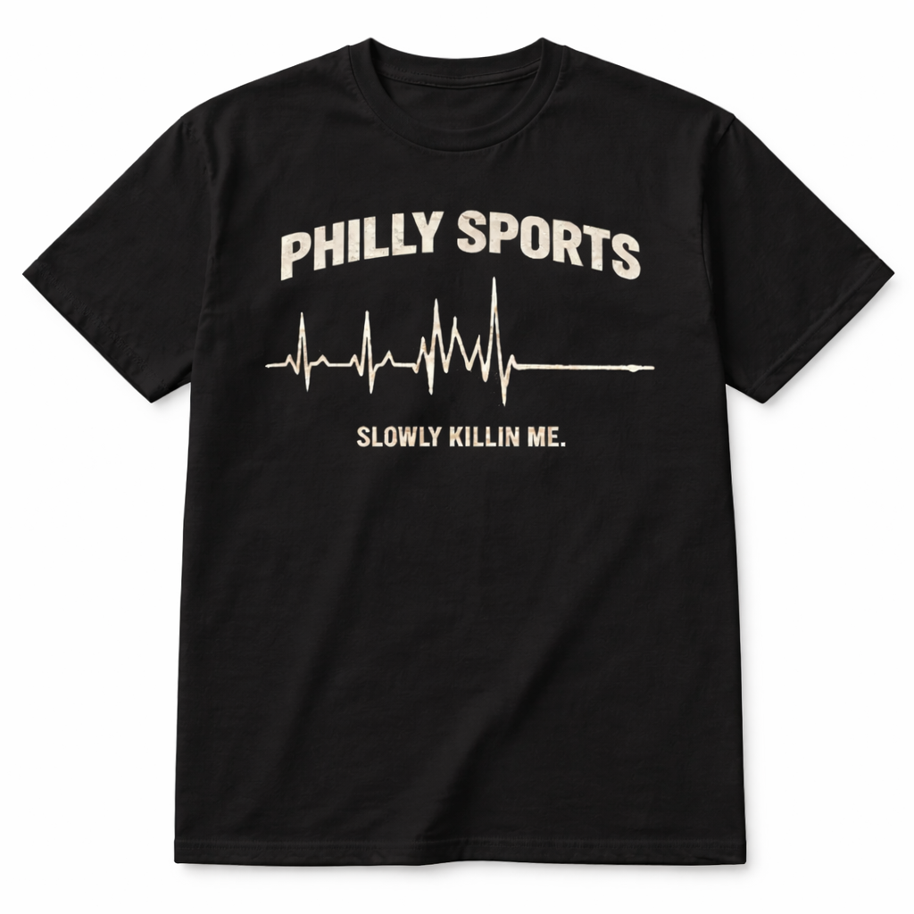 Philly Sports Slowly Killin Me T-Shirt – Vintage Philadelphia Fan Tee, Eagles Phillies Sixers Flyers Shirt, Funny Philly Sports Tee