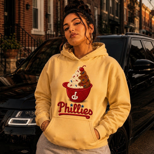 Cute Phillies Ice Cream Hoodie | Philadelphia Water Ice & Soft Serve Hoodie