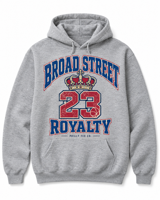 Broad Street Royalty 23 Sixers Hoodie – Sport Grey