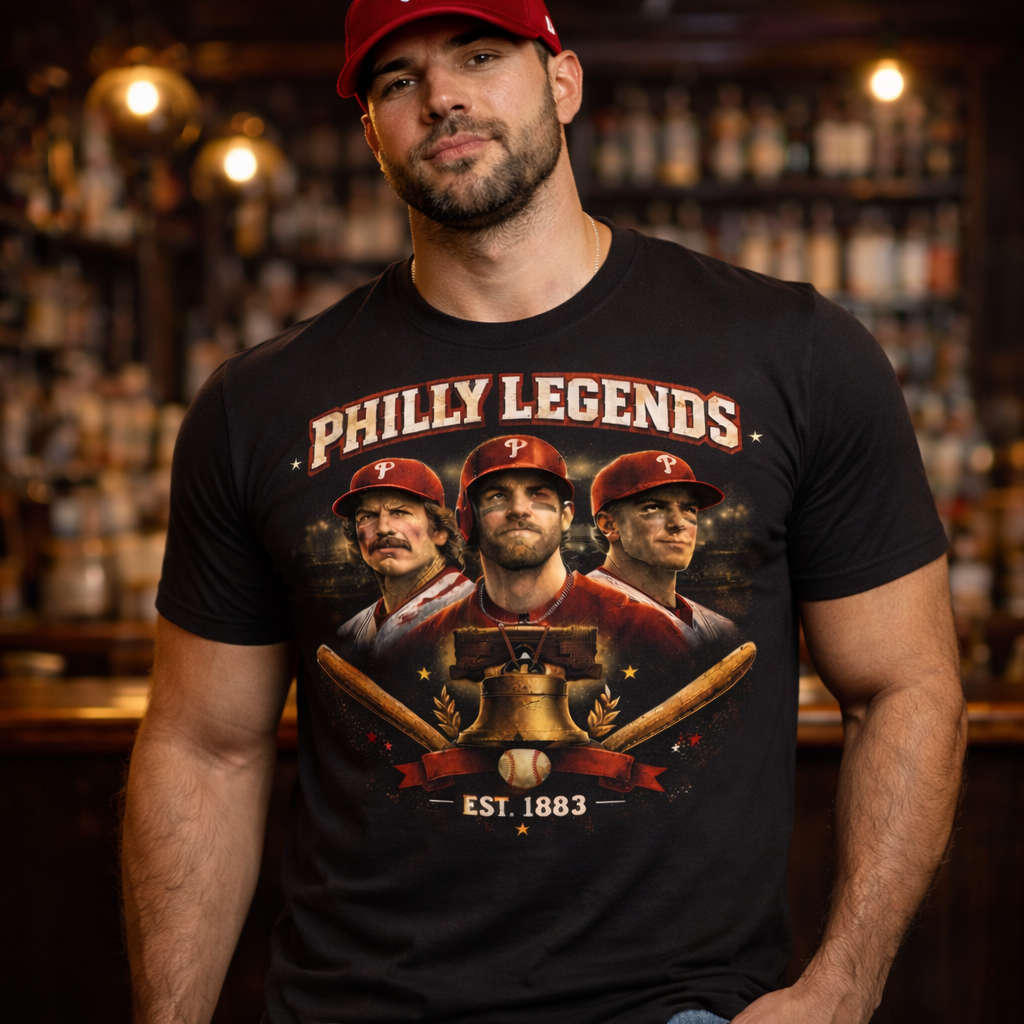 Philadelphia Phillies Legends T-Shirt – Schmidt Harper Utley Tribute | Vintage Phillies Shirt | Philly Baseball Tee