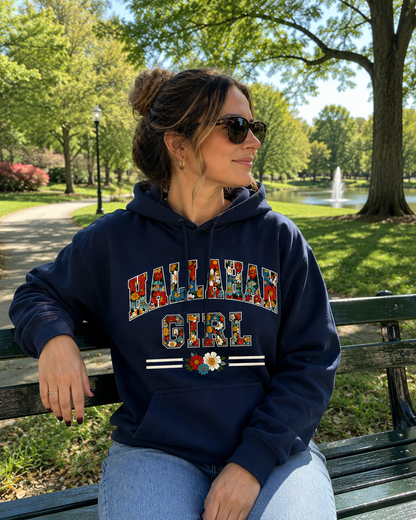 Hallahan Girl Floral Varsity Summertime Philadelphia Hoodie Sweatshirt