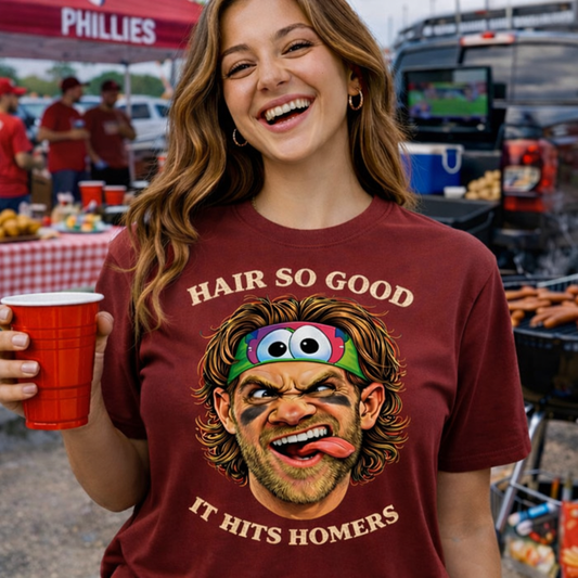 Bryce Harper Hair So Good Tee – Funny Phillies Shirt, Philly Baseball Graphic T-Shirt, Philadelphia Fan Apparel