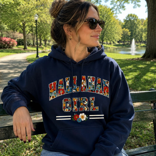 Hallahan Girl Floral Varsity Summertime Philadelphia Hoodie Sweatshirt