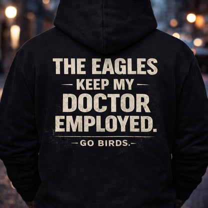 I’m Fine Eagles Hoodie – Funny Philadelphia Eagles Fan Hoodie, Go Birds Sweatshirt, Philly Football Hoodie, The Eagles Keep My Doctor Employed