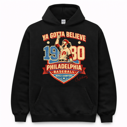 Edwin “Tug” McGraw Philadelphia Phillies 1980 World Champions Hoodie – Ya Gotta Believe Vintage Phillies Hoodie
