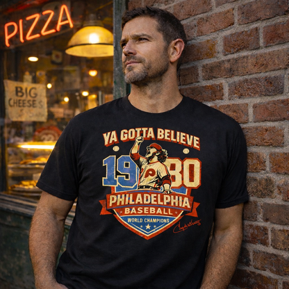 Edwin “Tug” McGraw Philadelphia Phillies 1980 World Champions T-Shirt – Ya Gotta Believe Vintage Phillies Tee