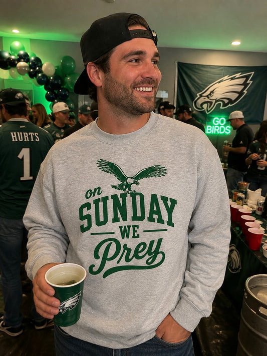 On Sunday We Prey Philadelphia Football Crewneck