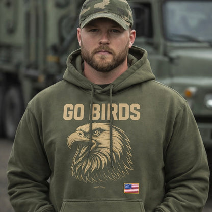 Go Birds Philadelphia Eagles Military Hoodie
