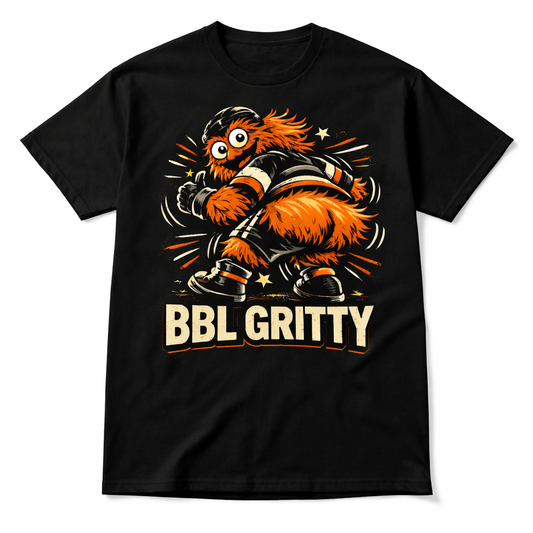 BBL Gritty T-Shirt – Funny Philadelphia Flyers Parody Tee | Philly Hockey Humor Shirt