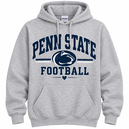 Penn State Football Hoodie – Vintage Nittany Lions Grey Sweatshirt