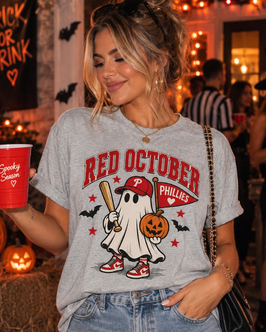 Red October Phillies Ghost T-Shirt – Sport Grey