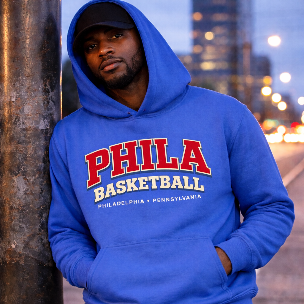 Philadelphia 76ers Hoodie – PHILA Basketball Hoodie | Sixers Hoodie, Philly Basketball Sweatshirt, Royal Blue Hoodie