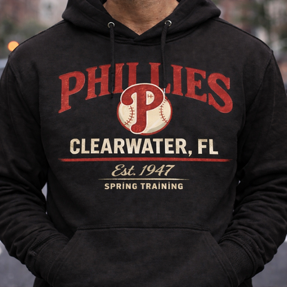 Phillies Clearwater Spring Training Hoodie – Vintage Philadelphia Baseball Hoodie