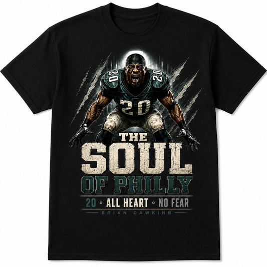 Brian Dawkins Soul of Philly T-Shirt – Philadelphia Eagles Football Tee