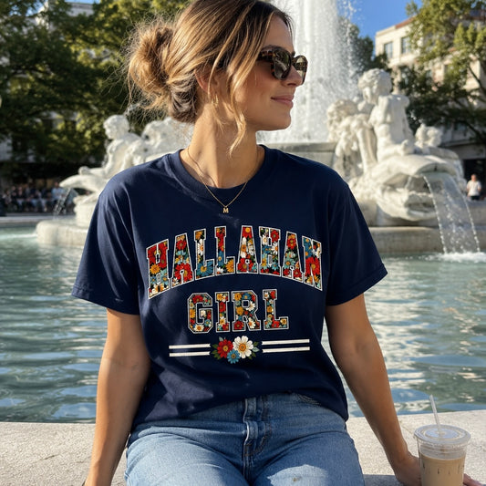 Hallahan Girl Floral Varsity Summertime Philadelphia Tee