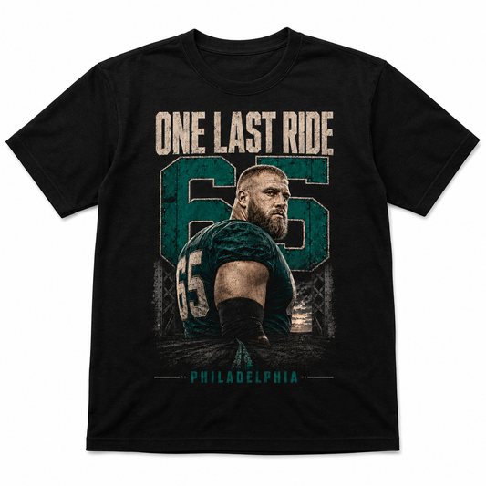 Lane Johnson One Last Ride Tee – Philadelphia No. 65 Shirt