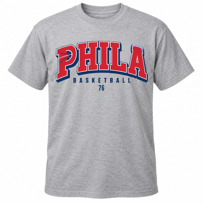 PHILA Basketball 76 Sixers T-Shirt – Sports Grey