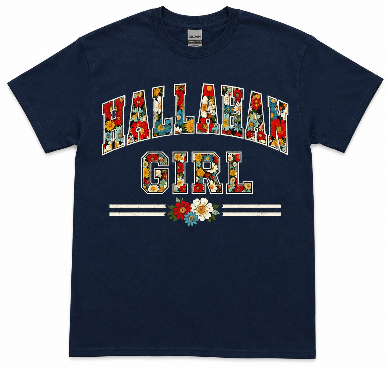 Hallahan Girl Floral Varsity Summertime Philadelphia Tee