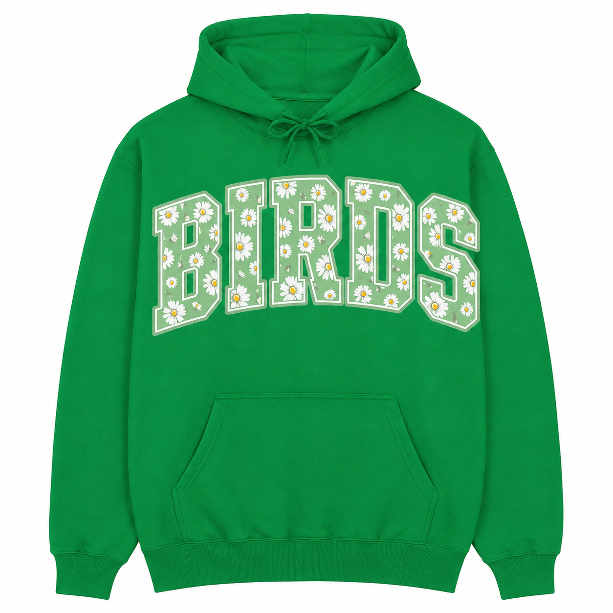 Birds Daisy Varsity Hoodie Sweatshirt | Kelly Green Philadelphia Football Hoodie