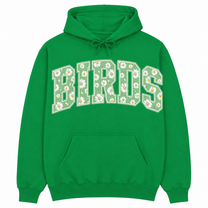 Birds Daisy Varsity Hoodie Sweatshirt | Kelly Green Philadelphia Football Hoodie