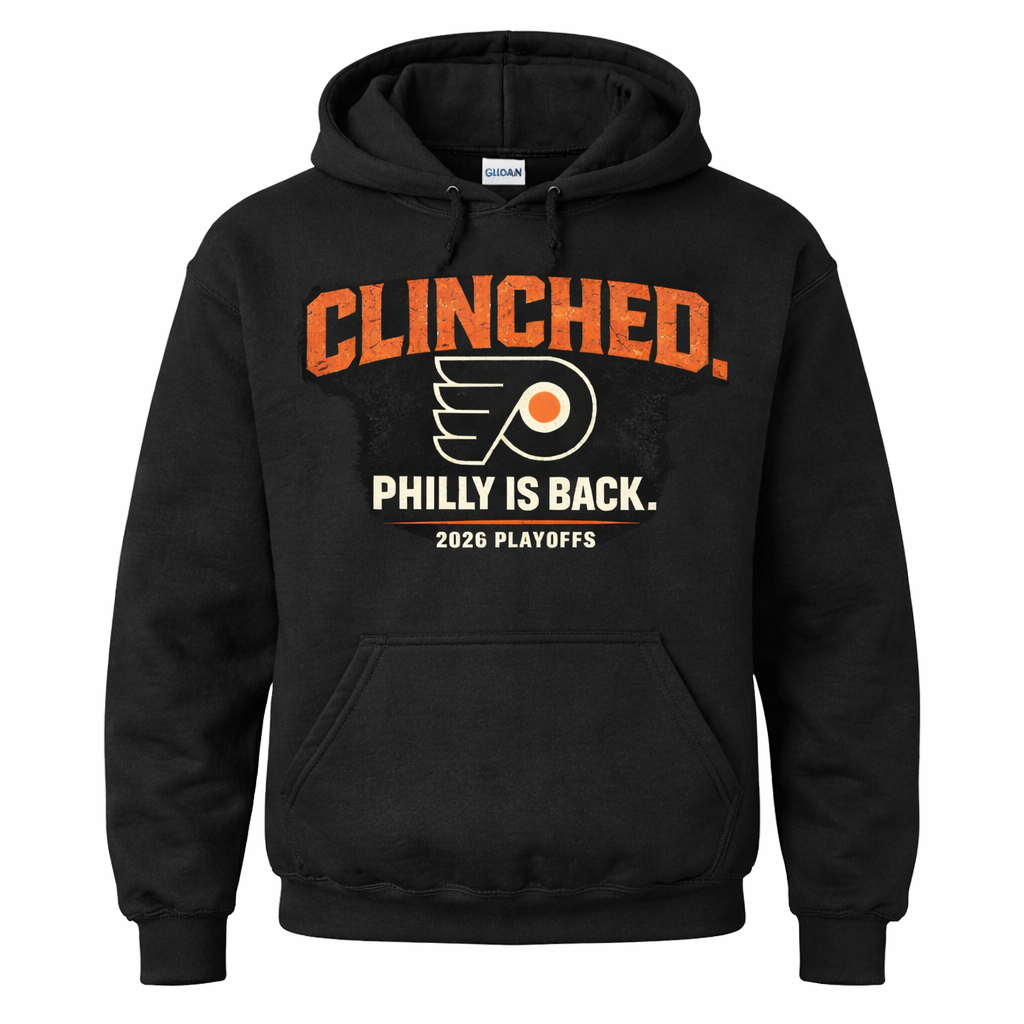 Philadelphia Flyers Clinched Playoffs Hoodie 2026 – Philly Is Back Hockey Sweatshirt, Broad Street Is Ready Hoodie