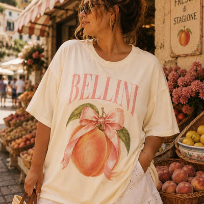 Bellini™ Peach Bow Tee | Women’s Graphic T-Shirt