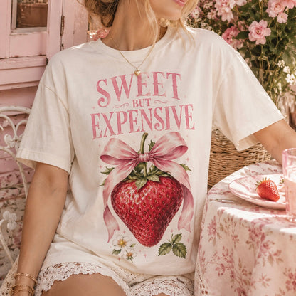 Sweet But Expensive™ Strawberry Bow Tee