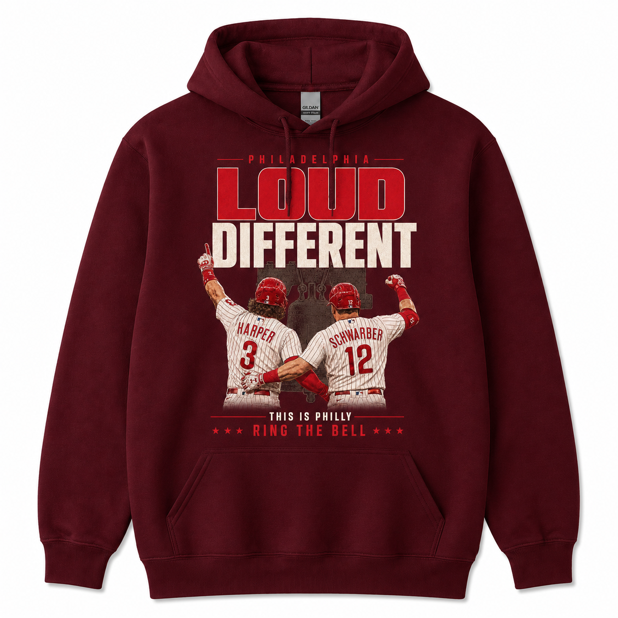 Bryce Harper & Kyle Schwarber Loud Different Hoodie – Philadelphia Phillies Baseball Hoodie