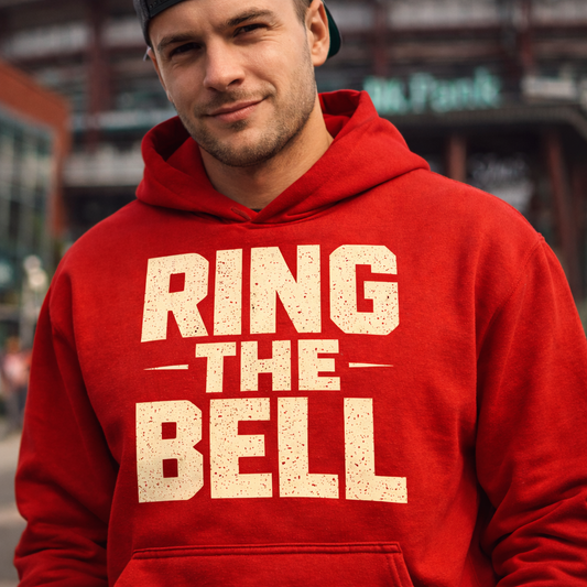 Philadelphia “Ring The Bell” Hoodie – Vintage Phillies Game Day Hoodie | Red Philly Baseball Sweatshirt | Citizens Bank Park Fan Gear